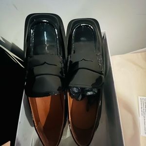 Ganni patent leather loafer